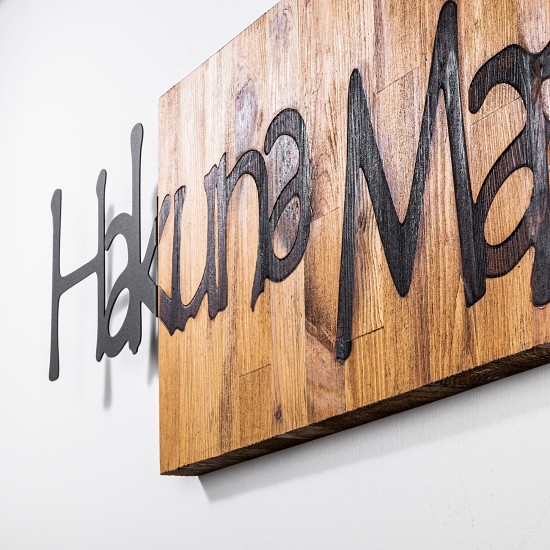 Decorative Wooden Wall Accessory Hakuna Matata 4 Black
Light Walnut Wallxpert Decorative Wooden Wall Accessory Hakuna Matata 4 Black
Light Walnut