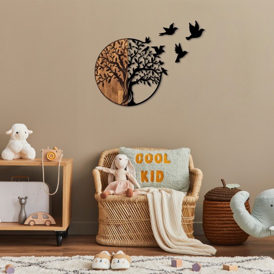 Decorative Wooden Wall Accessory Tree And Birds - 322 Black
Walnut Wallxpert Decorative Wooden Wall Accessory Tree And Birds - 322 Black
Walnut