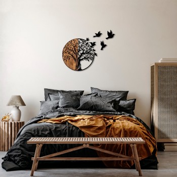 Decorative Wooden Wall Accessory Tree And Birds - 322 Black
Walnut