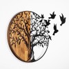 Wallxpert Decorative Wooden Wall Accessory Tree And Birds - 322 Black
Walnut