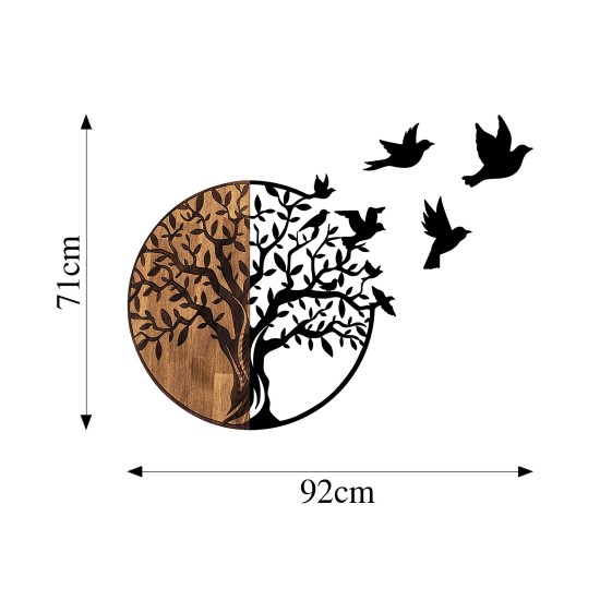 Decorative Wooden Wall Accessory Tree And Birds - 322 Black
Walnut Wallxpert Decorative Wooden Wall Accessory Tree And Birds - 322 Black
Walnut