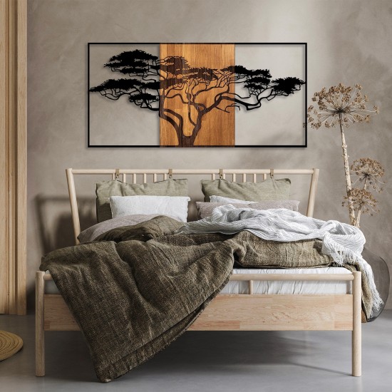 Wallxpert Decorative Wooden Wall Accessory Acacia Tree - 328 Black
Walnut