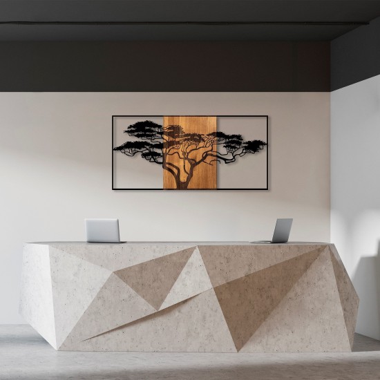 Wallxpert Decorative Wooden Wall Accessory Acacia Tree - 328 Black
Walnut