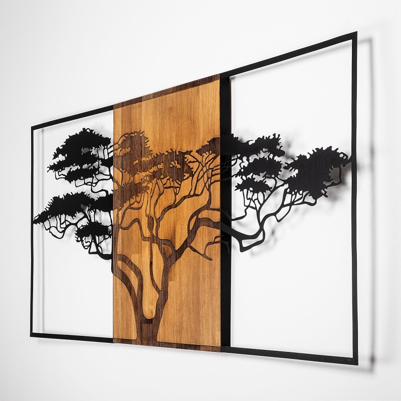 Wallxpert Decorative Wooden Wall Accessory Acacia Tree - 328 Black
Walnut