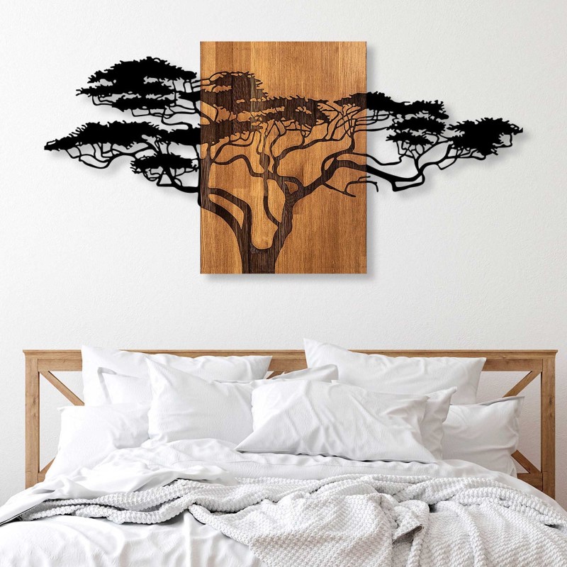 Wallxpert Decorative Wooden Wall Accessory Acacia Tree - 329 Black
Walnut