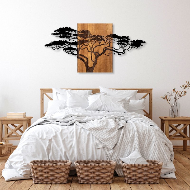 Wallxpert Decorative Wooden Wall Accessory Acacia Tree - 329 Black
Walnut