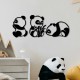 Decorative Metal Wall Accessory Pandas - 298 Black Decorative Metal Wall Accessory Pandas - 298 Black