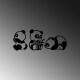 Decorative Metal Wall Accessory Pandas - 298 Black Decorative Metal Wall Accessory Pandas - 298 Black