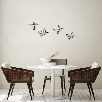 Decorative Metal Wall Accessory Birds - 304 Black