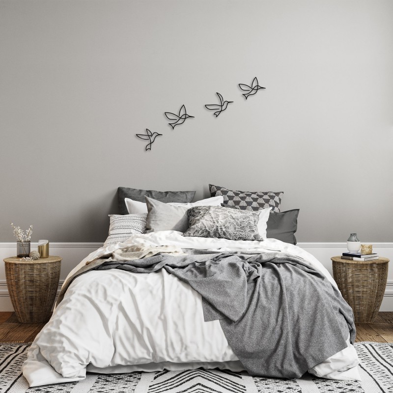 Decorative Metal Wall Accessory Birds - 304 Black