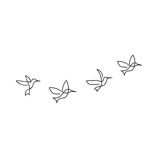 Decorative Metal Wall Accessory Birds - 304 Black Decorative Metal Wall Accessory Birds - 304 Black