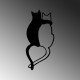Decorative Metal Wall Accessory Love Cats - 478 Black Wallxpert Decorative Metal Wall Accessory Love Cats - 478 Black