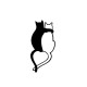 Decorative Metal Wall Accessory Love Cats - 478 Black Wallxpert Decorative Metal Wall Accessory Love Cats - 478 Black