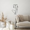 Wallxpert Decorative Metal Wall Accessory Book Reading - 494 Black