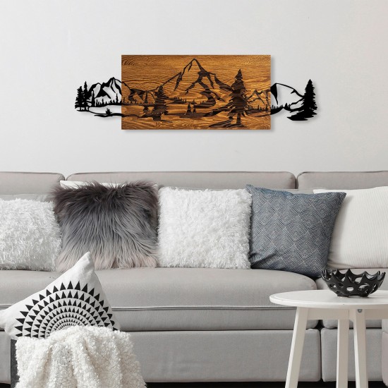 Decorative Wooden Wall Accessory Mountain Range Walnut
Black Wallxpert Decorative Wooden Wall Accessory Mountain Range Walnut
Black