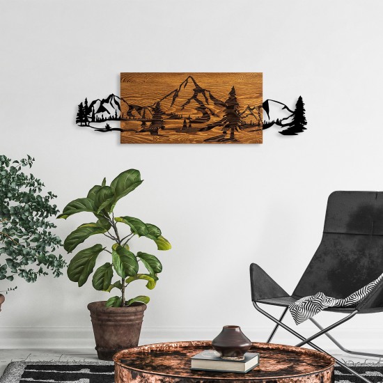 Decorative Wooden Wall Accessory Mountain Range Walnut
Black Wallxpert Decorative Wooden Wall Accessory Mountain Range Walnut
Black