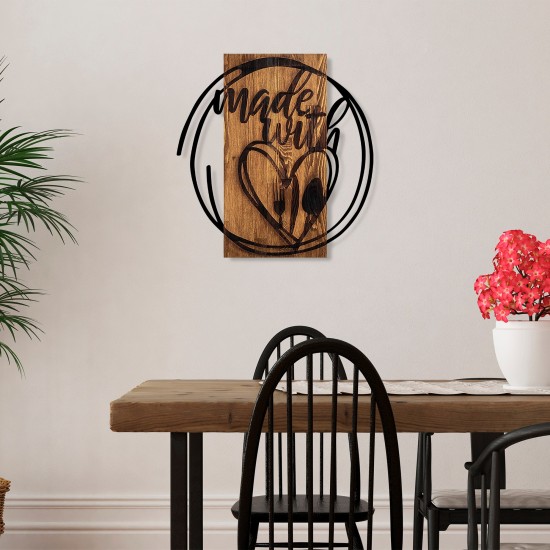 Decorative Wooden Wall Accessory Made With Love Walnut
Black Decorative Wooden Wall Accessory Made With Love Walnut
Black