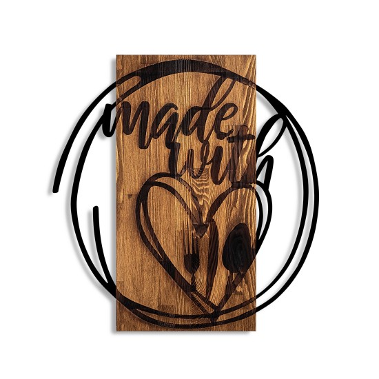 Decorative Wooden Wall Accessory Made With Love Walnut
Black Decorative Wooden Wall Accessory Made With Love Walnut
Black