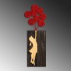 Wallxpert Decorative Wooden Wall Accessory Banksy - 17-1 Walnut
Brown
Red
