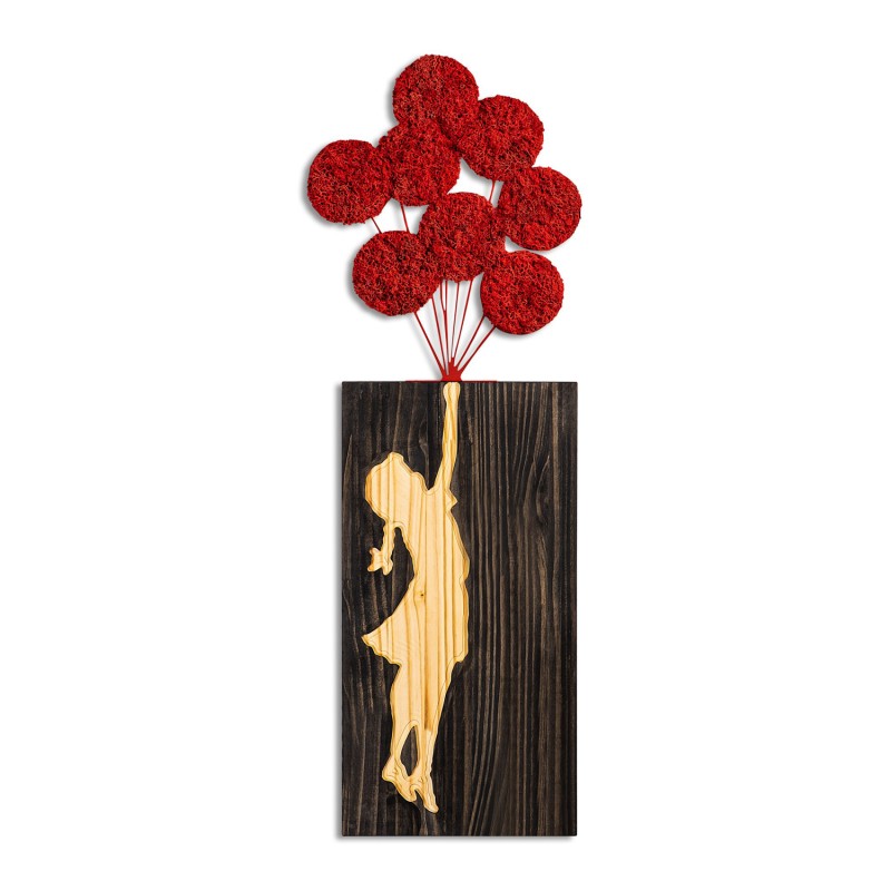 Wallxpert Decorative Wooden Wall Accessory Banksy - 17-1 Walnut
Brown
Red