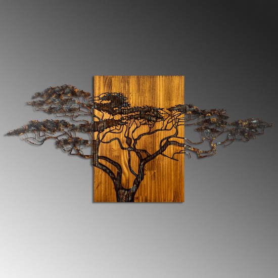 Decorative Wooden Wall Accessory Acacia Tree - 329-A Multicolor Wallxpert Decorative Wooden Wall Accessory Acacia Tree - 329-A Multicolor