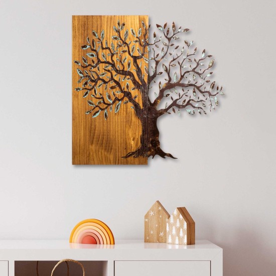 Decorative Wooden Wall Accessory Mysterious Tree - 371-A Multicolor Wallxpert Decorative Wooden Wall Accessory Mysterious Tree - 371-A Multicolor