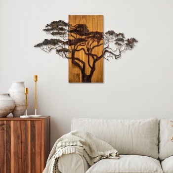 Decorative Wooden Wall Accessory Acacia Tree - 387-A Multicolor
