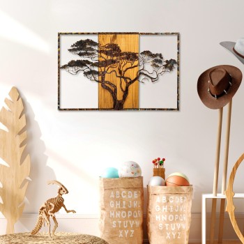 Decorative Wooden Wall Accessory Acacia Tree - 388-A Multicolor
