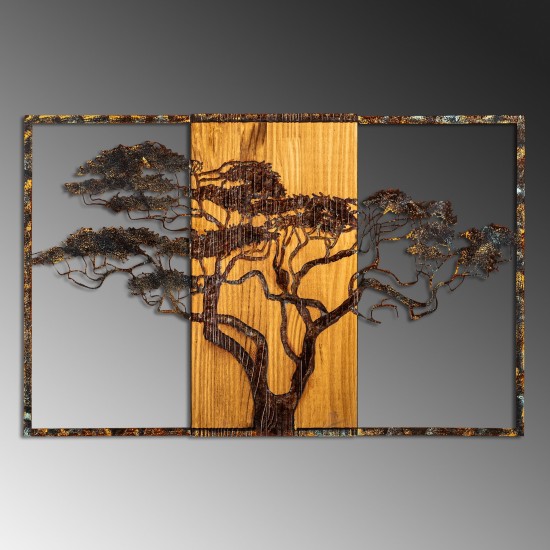 Decorative Wooden Wall Accessory Acacia Tree - 388-A Multicolor Wallxpert Decorative Wooden Wall Accessory Acacia Tree - 388-A Multicolor