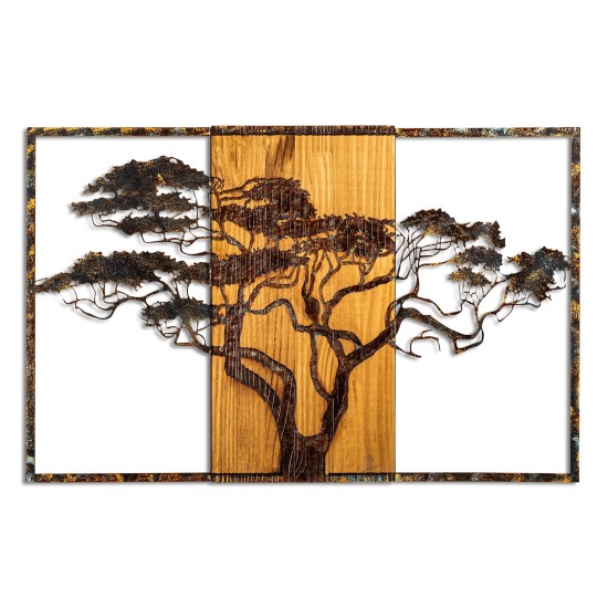 Decorative Wooden Wall Accessory Acacia Tree - 388-A Multicolor Wallxpert Decorative Wooden Wall Accessory Acacia Tree - 388-A Multicolor