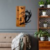 Decorative Wooden Wall Accessory Deer and Mountain Walnut
Black