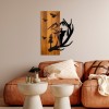 Decorative Wooden Wall Accessory Deer and Mountain Walnut
Black