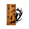 Decorative Wooden Wall Accessory Deer and Mountain Walnut
Black