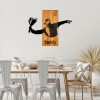 Wallxpert Decorative Wooden Wall Accessory Banksy - Flower Thrower Walnut
Black