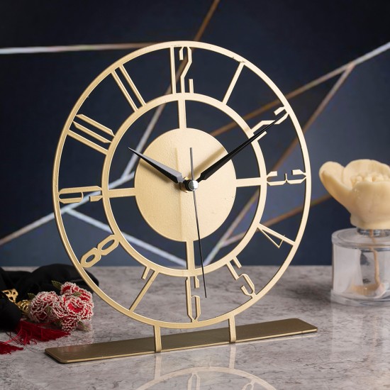 Aberto Design Decorative Clock Bunella - Gold Gold
