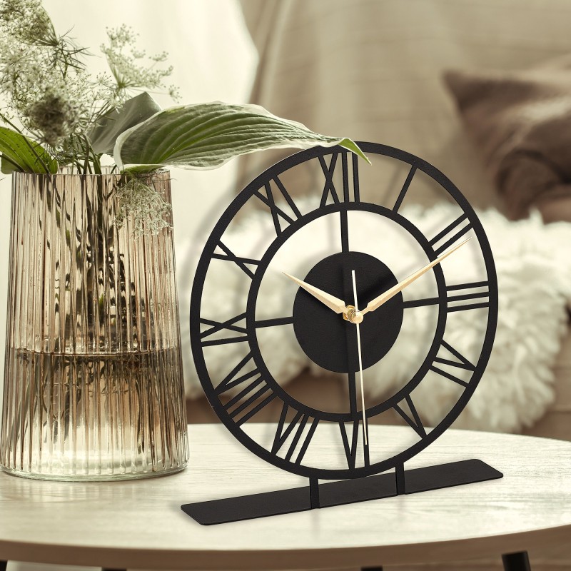Aberto Design Decorative Clock Roman - Black Black