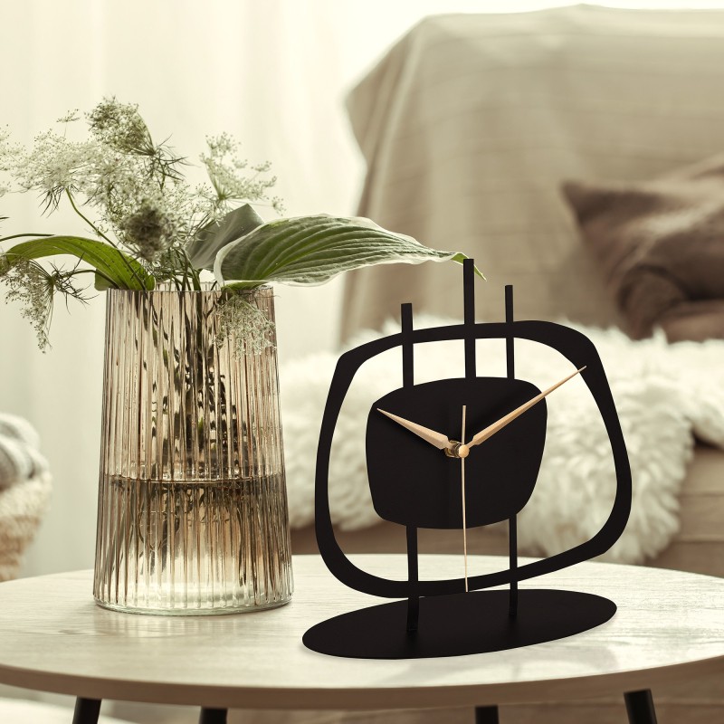 Aberto Design Decorative Clock Pietra - Black Black