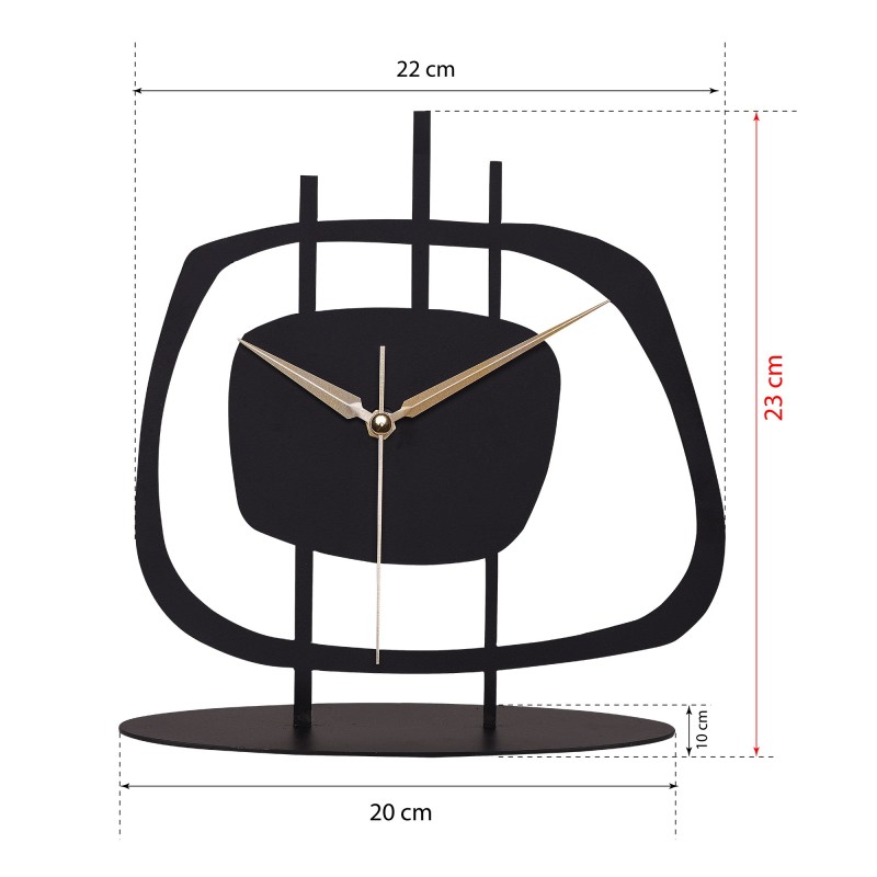 Aberto Design Decorative Clock Pietra - Black Black