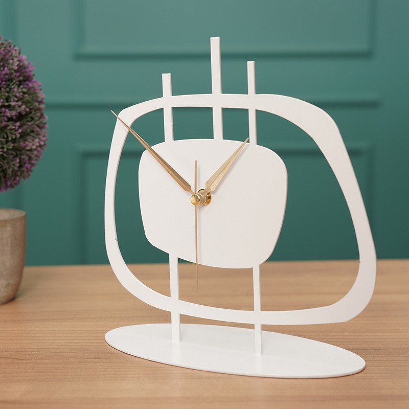 Aberto Design Decorative Clock Pietra - White White