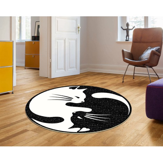 Carpet (80 cm) Eugene V3 - 4660 - 1 Black
White