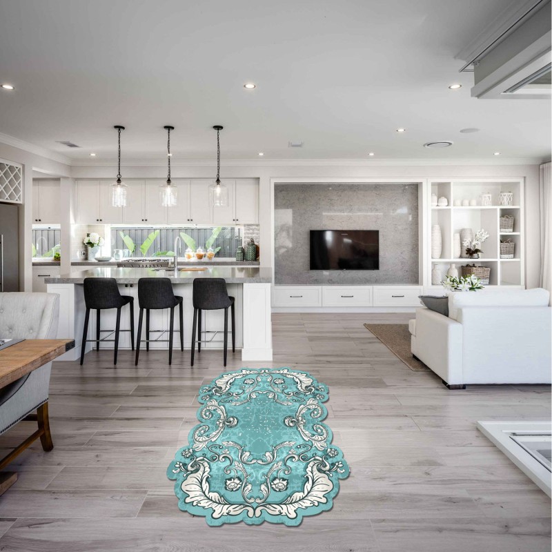 Hall Carpet (80 x 200) Aln600149Tr03 Turquoise