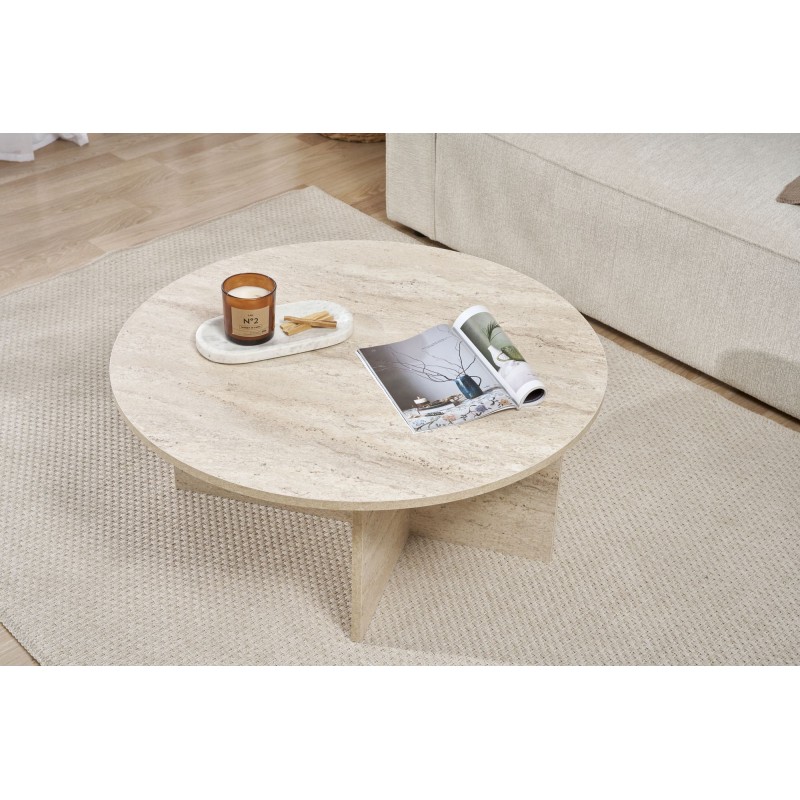 Coffee Table Soleil - Travertine Travertine