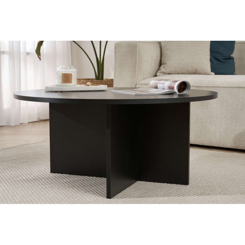 Coffee Table Soleil - Wood Black Wood Black