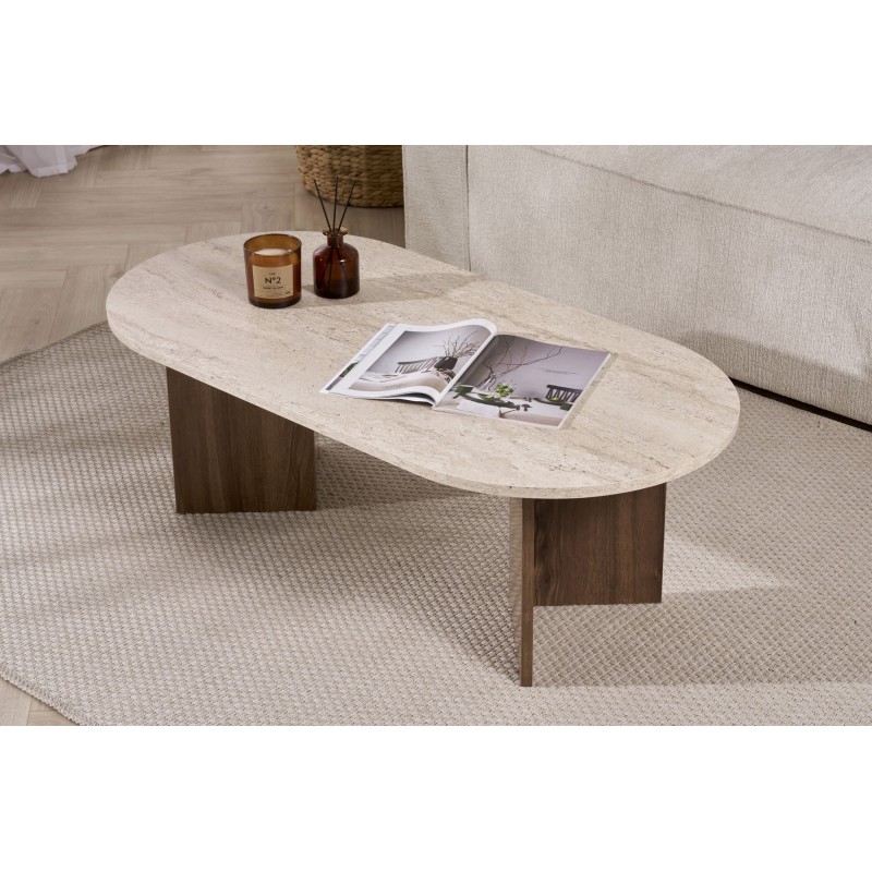 Coffee Table Sable - Travertine, Walnut Travertine
Walnut