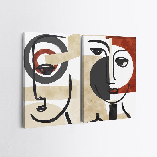 Decorative Canvas Painting (2 Pieces) 2KNV4234 - 50 x 70 Multicolor Wallxpert Decorative Canvas Painting (2 Pieces) 2KNV4234 - 50 x 70 Multicolor