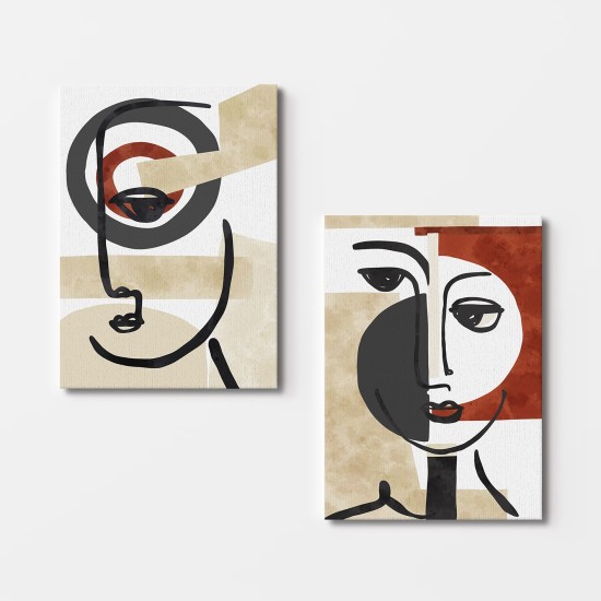Decorative Canvas Painting (2 Pieces) 2KNV4234 - 50 x 70 Multicolor Wallxpert Decorative Canvas Painting (2 Pieces) 2KNV4234 - 50 x 70 Multicolor