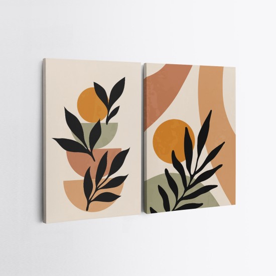 Decorative Canvas Painting (2 Pieces) 2KNV4271 - 50 x 70 Multicolor