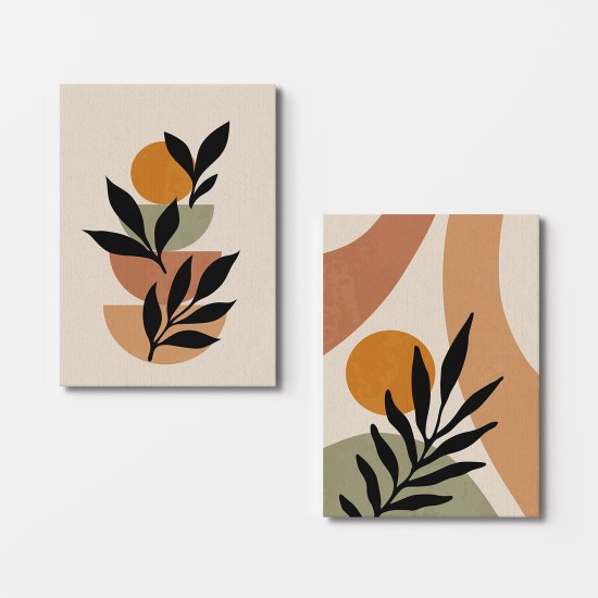 Decorative Canvas Painting (2 Pieces) 2KNV4271 - 50 x 70 Multicolor