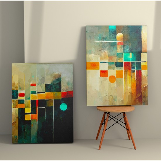 Wallxpert Decorative Canvas Painting (2 Pieces) 2KNV4318 - 50 x 70 Multicolor