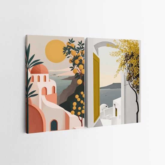Wallxpert Decorative Canvas Painting (2 Pieces) 2KNV4328 - 50 x 70 Multicolor